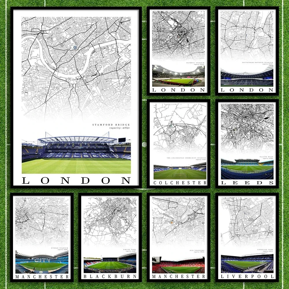 Ultimate UK Football Stadium Art